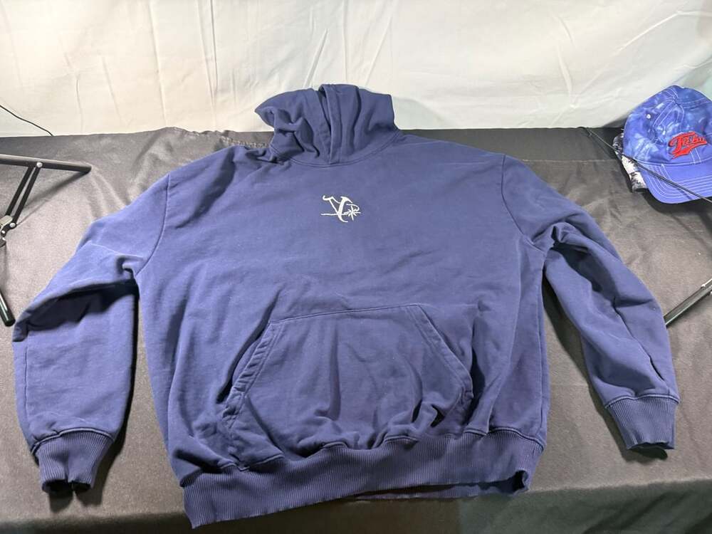 Vanisher Quadeca Hoodie XL Navy Blue Embroidered Logo